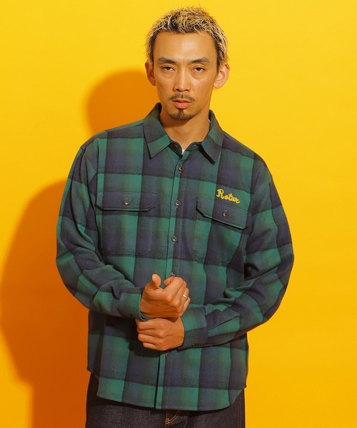 ROTAR(ローター)の「Shaggy Ombre Work Shirt(シャツ/ブラウス・メンズ・ブルー/グリーン/ブラック・X-LARGE/LARGE/MEDIUM)」の8枚目の写真