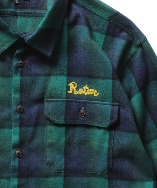 ROTAR(ローター)の「Shaggy Ombre Work Shirt(シャツ/ブラウス・メンズ・ブルー/グリーン/ブラック・X-LARGE/LARGE/MEDIUM)」の15枚目の写真