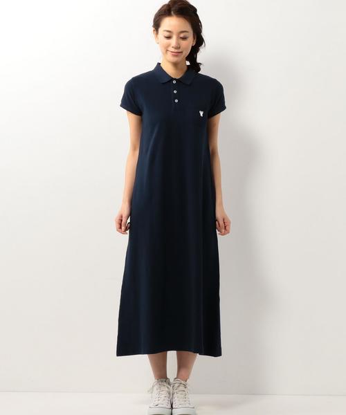 coen（コーエン）の「ポロマキシワンピース（ワンピース・レディース・グレー/ネイビー・MEDIUM/LARGE）」の4枚目の写真
