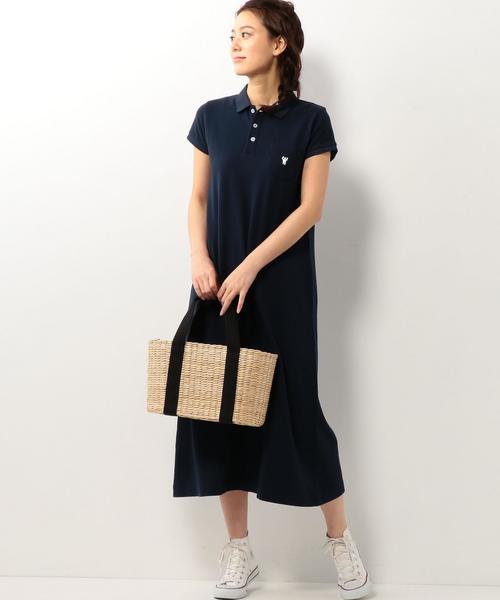 coen（コーエン）の「ポロマキシワンピース（ワンピース・レディース・グレー/ネイビー・MEDIUM/LARGE）」の10枚目の写真