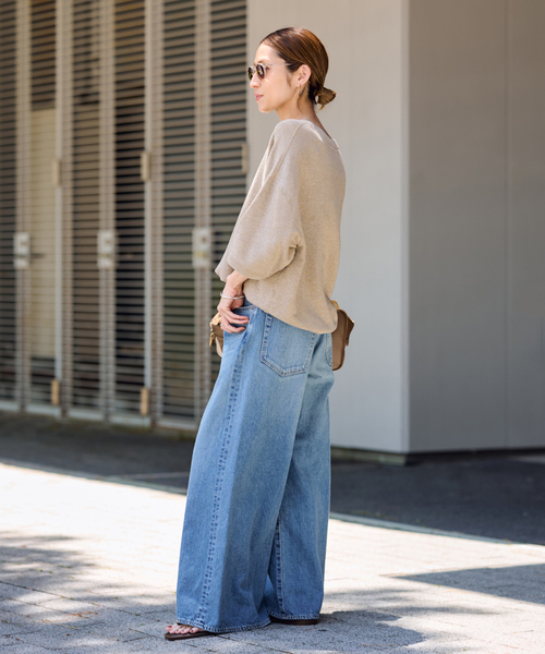 FRAMeWORK(フレームワーク)の「≪追加≫LINEN TERRY LOOSEプルオーバー2(Tシャツ/カットソー・レディース・ベージュ/ホワイト・FREE)」の9枚目の写真
