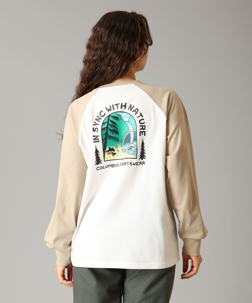 Columbia(コロンビア)の「Columbia/ ウィメンズレイクトゥーアベニューロングスリーブクルー /コロンビア(Tシャツ/カットソー・レディース・ネイビー/ベージュ・S/M)」の2枚目の写真