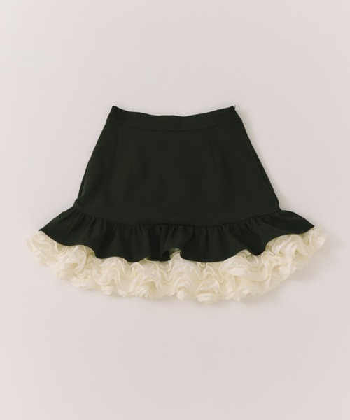 idem(イデム)の「many frill mini skirt / 裾フリルミニスカート(スカート・レディース・ブラック/ブラウン・FREE)」の11枚目の写真