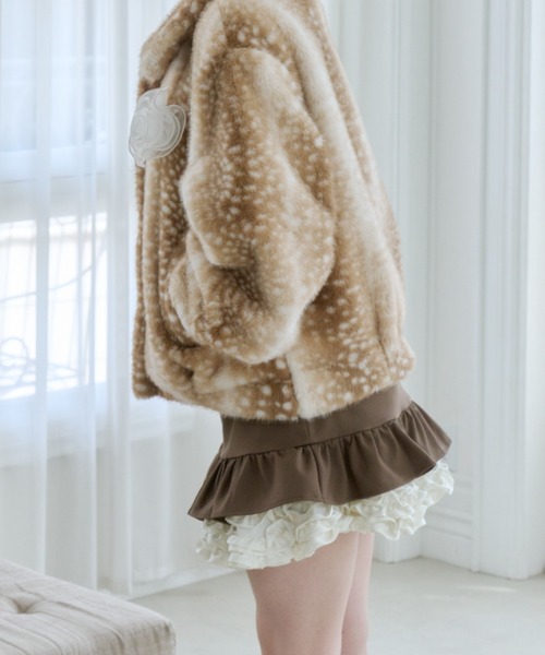 idem(イデム)の「many frill mini skirt / 裾フリルミニスカート(スカート・レディース・ブラック/ブラウン・FREE)」の14枚目の写真