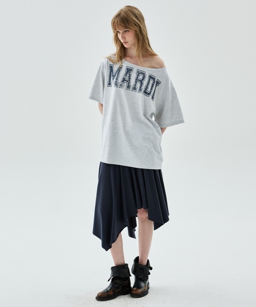Mardi Mercredi(マルディメクルディ)の「MIDI SKIRT FOLDOVER WAIST / ミディ スカート フォールドオーバー ウエスト(スカート・レディース・ネイビー・FREE)」の13枚目の写真