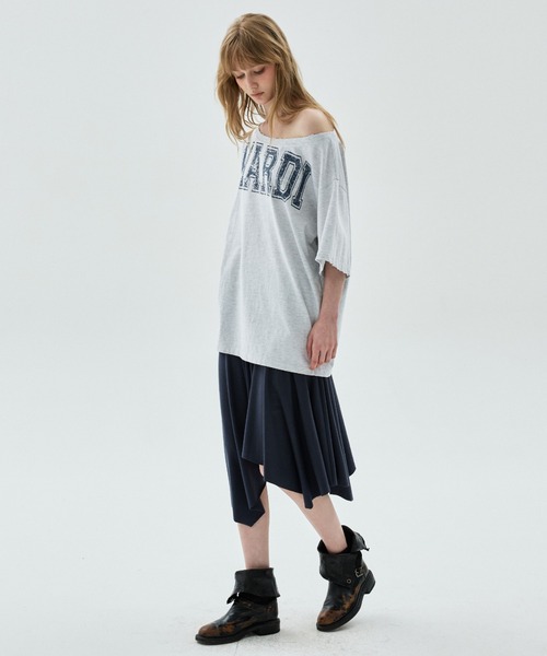 Mardi Mercredi(マルディメクルディ)の「MIDI SKIRT FOLDOVER WAIST / ミディ スカート フォールドオーバー ウエスト(スカート・レディース・ネイビー・FREE)」の14枚目の写真