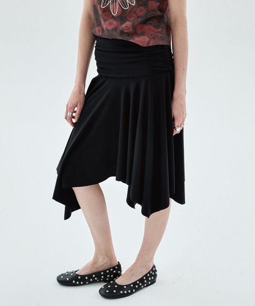 Mardi Mercredi(マルディメクルディ)の「MIDI SKIRT FOLDOVER WAIST / ミディ スカート フォールドオーバー ウエスト(スカート・レディース・ネイビー・FREE)」の17枚目の写真