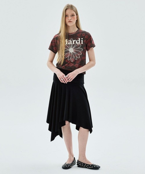 Mardi Mercredi(マルディメクルディ)の「MIDI SKIRT FOLDOVER WAIST / ミディ スカート フォールドオーバー ウエスト(スカート・レディース・ネイビー・FREE)」の16枚目の写真