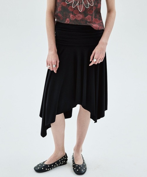 Mardi Mercredi(マルディメクルディ)の「MIDI SKIRT FOLDOVER WAIST / ミディ スカート フォールドオーバー ウエスト(スカート・レディース・ネイビー・FREE)」の18枚目の写真
