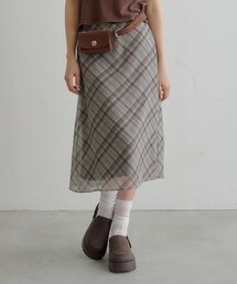 Kastane（カスタネ）の「シアーチュールミドルスカート（スカート）」