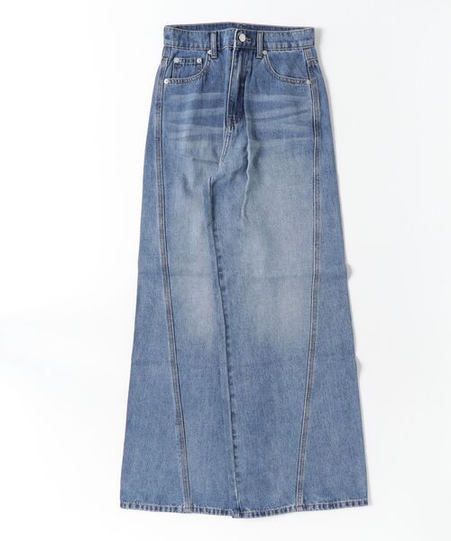 attiree(アティレー)の「シーム切り替えデニムパンツ(デニムパンツ・レディース・ブルー/ライトブルー・SMALL/MEDIUM/LARGE)」の1枚目の写真