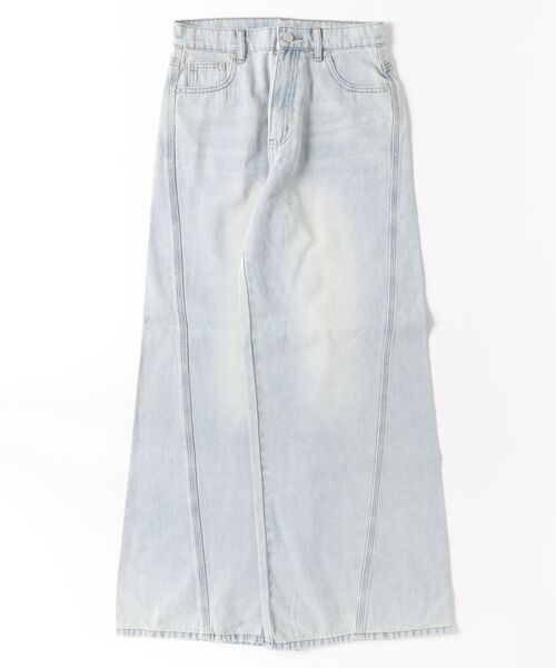 attiree(アティレー)の「シーム切り替えデニムパンツ(デニムパンツ・レディース・ブルー/ライトブルー・SMALL/MEDIUM/LARGE)」の2枚目の写真