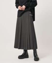 ベルト プリーツ スカート
