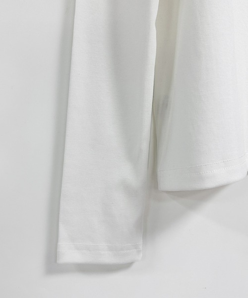 ONEP STAR（ワンピスター）の「キーネック長袖カットソー（Tシャツ/カットソー・レディース・ブラック/ホワイト・MEDIUM/LARGE/X-LARGE）」の14枚目の写真