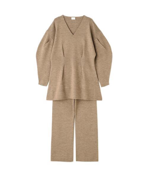 L.H.P（エルエイチピー）の「MANOF/マノフ/WAIST TUCK KNIT SET UP（ニット/セーター・レディース・ベージュ・S）」の4枚目の写真