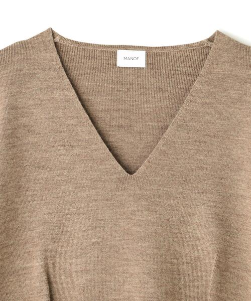 L.H.P（エルエイチピー）の「MANOF/マノフ/WAIST TUCK KNIT SET UP（ニット/セーター・レディース・ベージュ・S）」の6枚目の写真