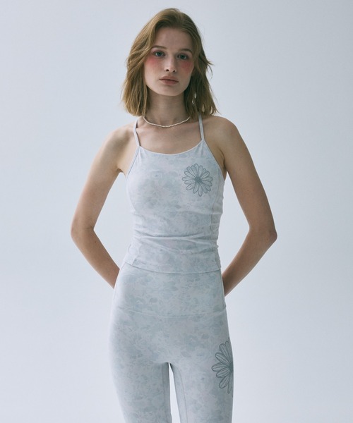 Mardi Mercredi(マルディメクルディ)の「BEURRE ULTIMATE COMFORT halter neck top fleur printed / ブール アルティメット コンフォート ホルターネック トップ フルール プリンテッド(キャミソール・レディース・グレイッシュブルー/ミント・M/L/S)」の12枚目の写真