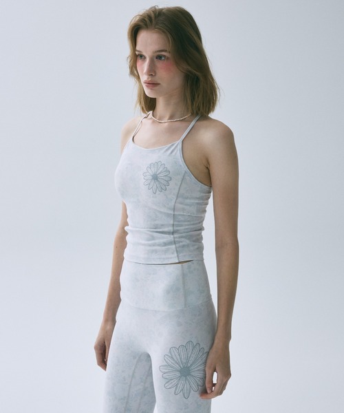 Mardi Mercredi(マルディメクルディ)の「BEURRE ULTIMATE COMFORT halter neck top fleur printed / ブール アルティメット コンフォート ホルターネック トップ フルール プリンテッド(キャミソール・レディース・グレイッシュブルー/ミント・M/L/S)」の15枚目の写真