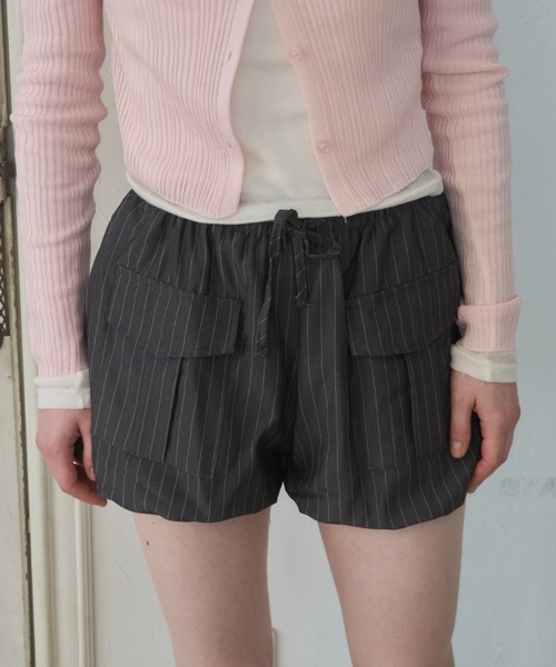 Birthday room(バースデイルーム)の「カーゴバルーンショートパンツ/Cargo Balloon Shorts(その他パンツ・レディース・グレー/カーキ・FREE)」の6枚目の写真