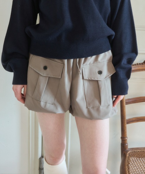 Birthday room(バースデイルーム)の「カーゴバルーンショートパンツ/Cargo Balloon Shorts(その他パンツ・レディース・グレー/カーキ・FREE)」の10枚目の写真