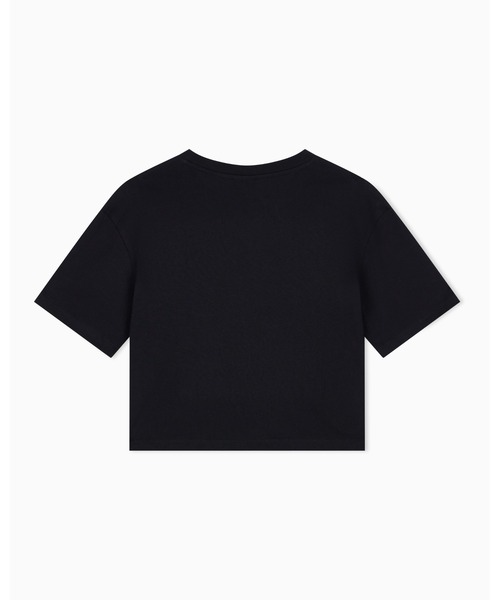 ARMANI EXCHANGE(アルマーニエクスチェンジ)の「【A|X アルマーニ エクスチェンジ】デュアルロゴ 半袖クルーネックTシャツ/CROPPED(Tシャツ/カットソー・レディース・ブラック/ホワイト・LARGE/MEDIUM/SMALL/X-LARGE/X-SMALL)」の8枚目の写真