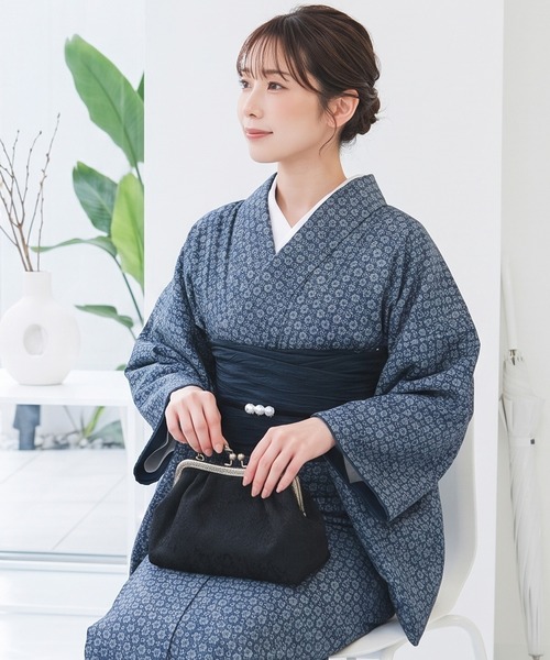 セール】レディース 洗える着物2点セット 袷着物+京袋帯 M/L サイズ