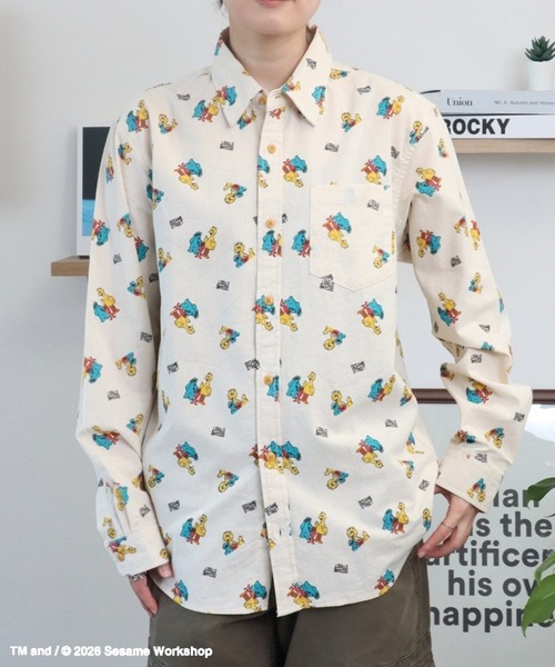 Ha-Li-C STORE(ハリックストア)の「【セサミストリート】総柄プリントシャツ(シャツ/ブラウス・メンズ・B/A/C・MEDIUM/LARGE/X-LARGE)」の4枚目の写真