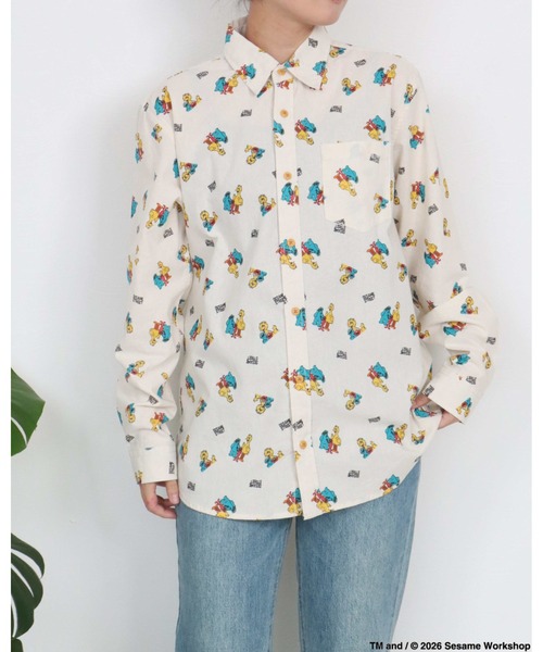 Ha-Li-C STORE(ハリックストア)の「【セサミストリート】総柄プリントシャツ(シャツ/ブラウス・メンズ・B/A/C・MEDIUM/LARGE/X-LARGE)」の8枚目の写真