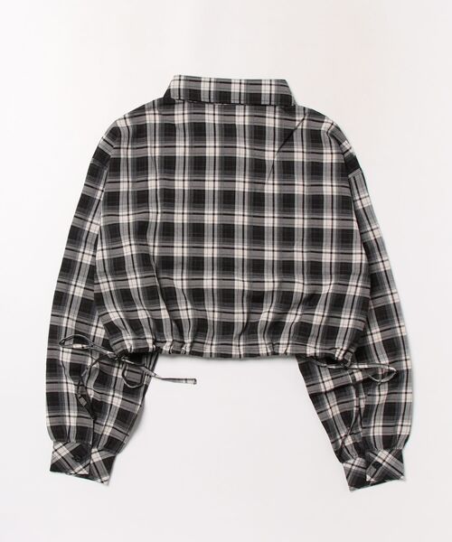 ANAP GｉRL（アナップガール）の「*クロップドサイドシャーリングシャツ（別売りＳＥＴＵＰ）（シャツ/ブラウス・キッズ・ブラック/ブラウン/グレー・XS/S/M）」の4枚目の写真