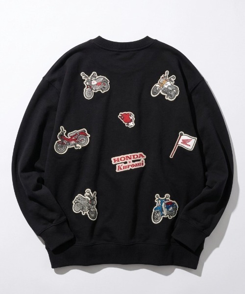 sanrio(サンリオ)の「2026AW HONDA×sanrio/ホンダ×サンリオ コラボ クロミ/はぴだんぶい ワッペン刺繍/フロッキープリント スウェット レディース メンズ トレーナー(スウェット・レディース・ホワイト系その他2/ブラウン/ブラック系その他2/ホワイト/ブラック系その他3/ホワイト系その他/ブラック/ブラック系その他・M/L/LL)」の6枚目の写真