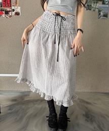 チェック柄スカート