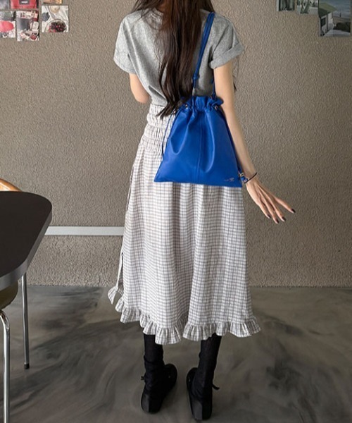 FLINEA（フリネア）の「チェック柄スカート（スカート・レディース・ホワイト/ブルー・FREE）」の17枚目の写真