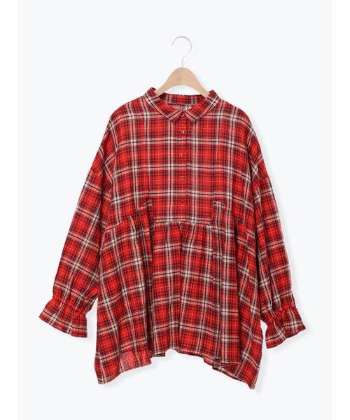Samansa Mos2(サマンサ モスモス)の「【Cross×Linen】ふんわりチュニック(チュニック・レディース・キナリ/チャコール/レッド/ベージュ・F)」の5枚目の写真