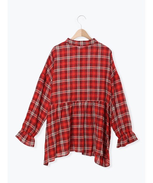Samansa Mos2(サマンサ モスモス)の「【Cross×Linen】ふんわりチュニック(チュニック・レディース・キナリ/チャコール/レッド/ベージュ・F)」の6枚目の写真