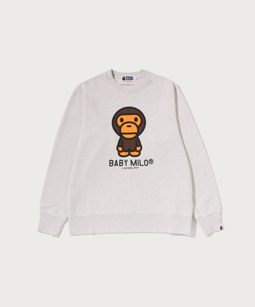 A BATHING APE（アベイシングエイプ）の「HEAVY WASHED MILO CREWNECK SWEATSHIRT（スウェット・メンズ・ブラック/グレー/オレンジ・X-LARGE/SMALL/MEDIUM/XX-LARGE/LARGE）」の2枚目の写真