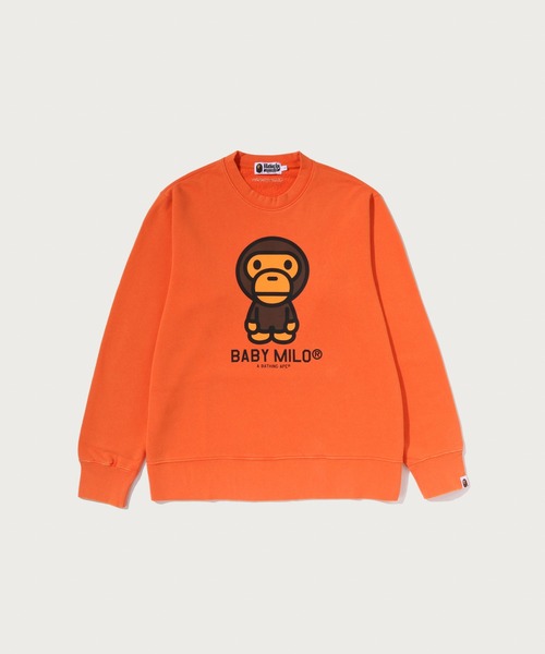 A BATHING APE（アベイシングエイプ）の「HEAVY WASHED MILO CREWNECK SWEATSHIRT（スウェット・メンズ・ブラック/グレー/オレンジ・X-LARGE/SMALL/MEDIUM/XX-LARGE/LARGE）」の3枚目の写真