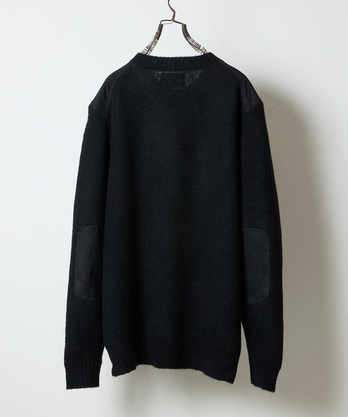 NUMBER (N)INE(ナンバーナイン)の「MOHAIR MIX KNIT PATCHED CREWNECK SWEATER / ウールモヘヤ ミックス ショルダー&エルボーパッチ クルーネック セーター(ニット/セーター・メンズ・パープル/ブラック/ブラック系/オリーブ・2/3/4)」の10枚目の写真