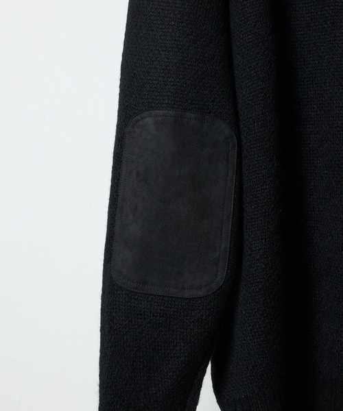 NUMBER (N)INE(ナンバーナイン)の「MOHAIR MIX KNIT PATCHED CREWNECK SWEATER / ウールモヘヤ ミックス ショルダー&エルボーパッチ クルーネック セーター(ニット/セーター・メンズ・パープル/ブラック/ブラック系/オリーブ・2/3/4)」の11枚目の写真