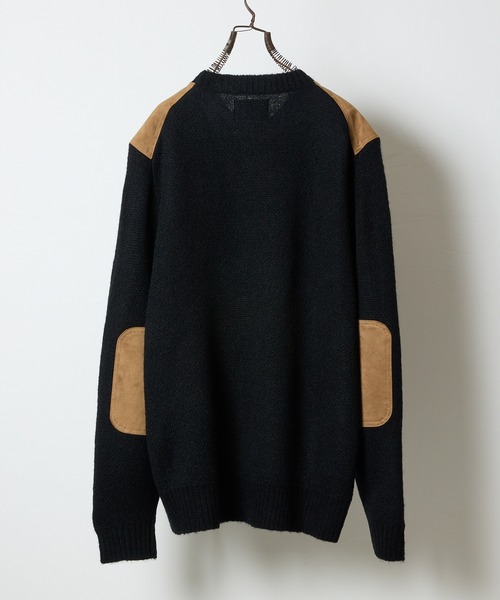 NUMBER (N)INE(ナンバーナイン)の「MOHAIR MIX KNIT PATCHED CREWNECK SWEATER / ウールモヘヤ ミックス ショルダー&エルボーパッチ クルーネック セーター(ニット/セーター・メンズ・パープル/ブラック/ブラック系/オリーブ・2/3/4)」の17枚目の写真