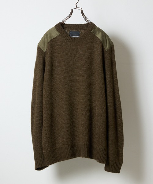 NUMBER (N)INE(ナンバーナイン)の「MOHAIR MIX KNIT PATCHED CREWNECK SWEATER / ウールモヘヤ ミックス ショルダー&エルボーパッチ クルーネック セーター(ニット/セーター・メンズ・パープル/ブラック/ブラック系/オリーブ・2/3/4)」の19枚目の写真