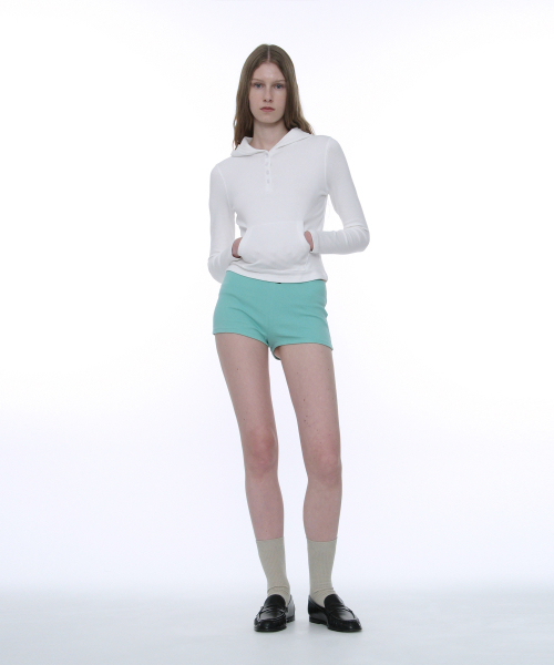 PARTIMENTO WOMEN(パルティメントウィメン)の「PWC ヘンリーネックフードロングTシャツ_ホワイト(パーカー・レディース・その他・MEDIUM/LARGE/SMALL)」の5枚目の写真