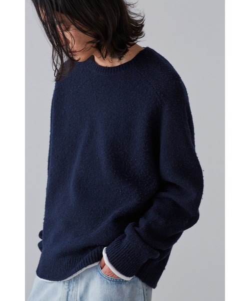 YLEVE（イレーヴ）の「YLEVE / ITALIAN BLUSHED WOOL KN P/O（ニット/セーター・メンズ・ネイビー・4/5）」の6枚目の写真