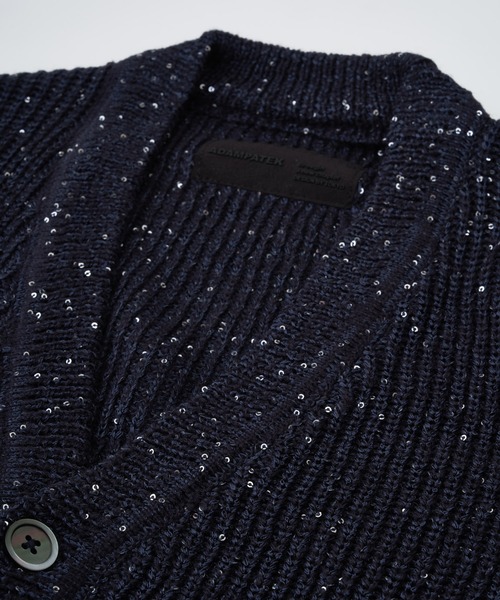 ADAM PATEK（アダムパテック）の「【ADAMPATEK/アダムパテック】 a/p blend sequined cardigan スパンコール糸カーディガン（カーディガン/ボレロ・レディース・ネイビー/ブラック・1）」の10枚目の写真
