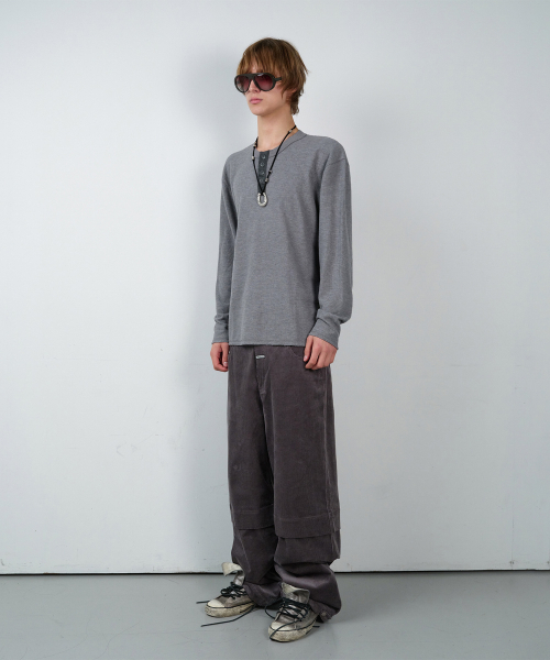 THEVINYLHOUSE（ザバイニルハウス）の「ワッフルディテール長袖Tシャツ グレー（Tシャツ/カットソー・レディース・その他・SMALL/MEDIUM/LARGE）」の7枚目の写真