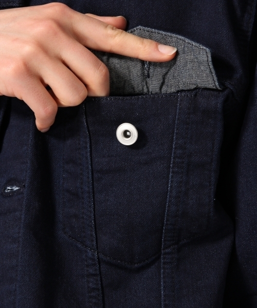 RAGEBLUE(レイジブルー)の「【抜群の着心地!】ジョグデニムジャケット/717761(デニムジャケット・メンズ・ネイビー/ホワイト/ブルー・MEDIUM/LARGE)」の14枚目の写真