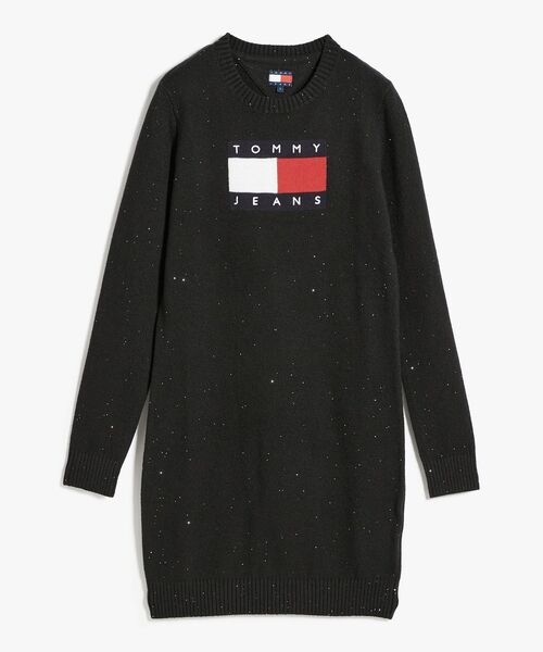 tommy jeans(トミー ジーンズ)の「スパークルフラッグセーターワンピース(ワンピース・レディース・ブラック・X-SMALL/SMALL/MEDIUM)」の6枚目の写真