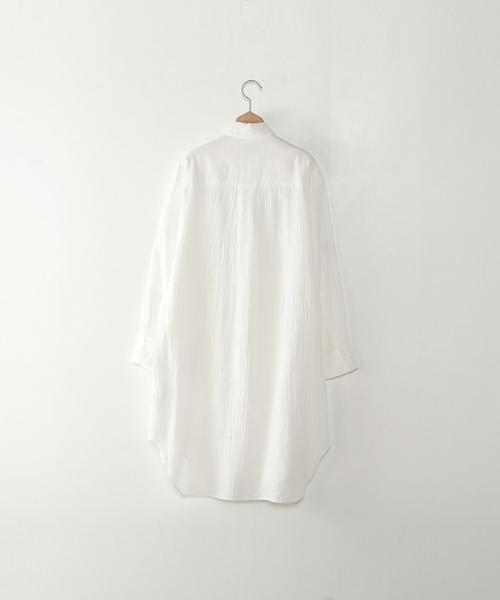 Steven Alan(スティーブンアラン)の「<Steven Alan>COTTON GAUZE LONG SHIRT/シャツ(シャツ/ブラウス・レディース・ホワイト/ナチュラル・SMALL/MEDIUM)」の6枚目の写真