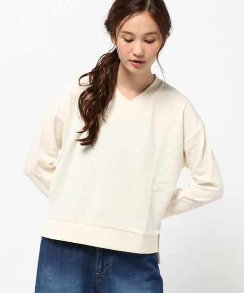 earth music&ecology（アースミュージックアンドエコロジー）の「【2016Autumn】Ｖネックプルオーバー（Tシャツ/カットソー・レディース・杢グレー/ネイビー/アイボリー/カーキ・FREE）」の12枚目の写真