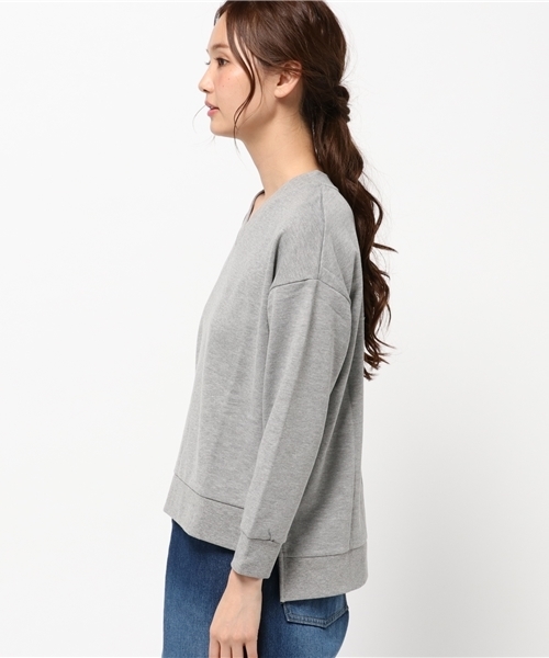 earth music&ecology（アースミュージックアンドエコロジー）の「【2016Autumn】Ｖネックプルオーバー（Tシャツ/カットソー・レディース・杢グレー/ネイビー/アイボリー/カーキ・FREE）」の6枚目の写真