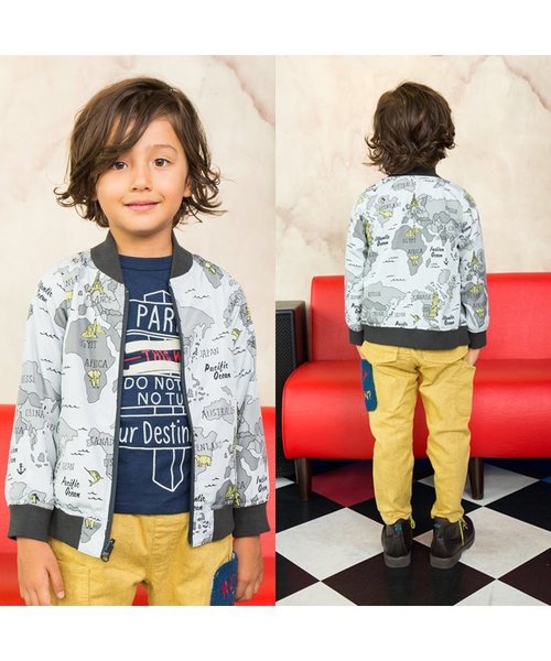 BREEZE（ブリーズ）の「ネット限定2柄リバーシブルブルゾン（ブルゾン・キッズ・レッド/カーキ・100/120/130/90/80/110/95/140）」の6枚目の写真